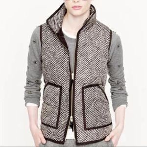 Jcrew Herringbone Quilted Puffer Vest
